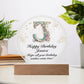 Happy Birthday Jessica v01 - Circle Acrylic Plaque