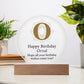 Happy Birthday Orval v01 - Circle Acrylic Plaque