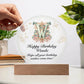Happy Birthday Wanda v01 - Circle Acrylic Plaque