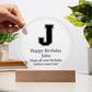 Happy Birthday John v02 - Circle Acrylic Plaque