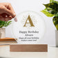 Happy Birthday Alvaro v01 - Circle Acrylic Plaque