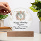 Happy Birthday Virginia v01 - Circle Acrylic Plaque