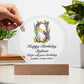 Happy Birthday Stefanie v02 - Circle Acrylic Plaque