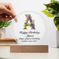 Happy Birthday Alyson v02 - Circle Acrylic Plaque