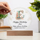 Happy Birthday Lori v01 - Circle Acrylic Plaque