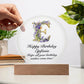 Happy Birthday Epifania v02 - Circle Acrylic Plaque