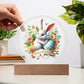 Happy Easter Bunny Sign 11 - Circle Acrylic Plaque