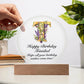 Happy Birthday Trinidad v02 - Circle Acrylic Plaque