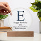 Happy Birthday Eric v03 - Circle Acrylic Plaque