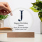 Happy Birthday James v03 - Circle Acrylic Plaque