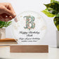 Happy Birthday Beth v01 - Circle Acrylic Plaque