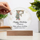 Happy Birthday Frances v01 - Circle Acrylic Plaque