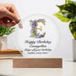 Happy Birthday Evangelina v02 - Circle Acrylic Plaque