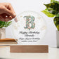 Happy Birthday Brenda v01 - Circle Acrylic Plaque