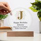 Happy Birthday Johnnie v01 - Circle Acrylic Plaque