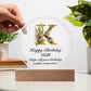 Happy Birthday Kelli v02 - Circle Acrylic Plaque