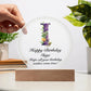 Happy Birthday Inge v02 - Circle Acrylic Plaque