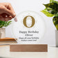 Happy Birthday Oliver v01 - Circle Acrylic Plaque