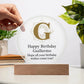 Happy Birthday Guillermo v01 - Circle Acrylic Plaque