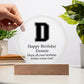 Happy Birthday Dennis v02 - Circle Acrylic Plaque