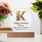 Happy Birthday Kenna v02 - Circle Acrylic Plaque