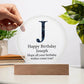 Happy Birthday Joseph v03 - Circle Acrylic Plaque