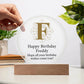 Happy Birthday Freddy v01 - Circle Acrylic Plaque
