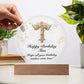 Happy Birthday Tina v01 - Circle Acrylic Plaque