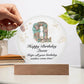 Happy Birthday Queen v01 - Circle Acrylic Plaque