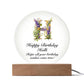 Happy Birthday Holli v02 - Circle Acrylic Plaque