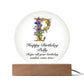 Happy Birthday Polly v02 - Circle Acrylic Plaque