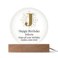 Happy Birthday Johnie v01 - Circle Acrylic Plaque