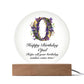 Happy Birthday Opal v02 - Circle Acrylic Plaque