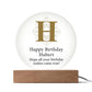 Happy Birthday Hubert v01 - Circle Acrylic Plaque