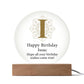 Happy Birthday Issac v01 - Circle Acrylic Plaque
