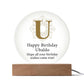 Happy Birthday Ubaldo v01 - Circle Acrylic Plaque