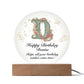 Happy Birthday Denise v01 - Circle Acrylic Plaque