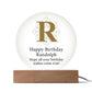Happy Birthday Randolph v01 - Circle Acrylic Plaque