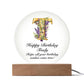 Happy Birthday Trudy v02 - Circle Acrylic Plaque