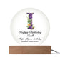 Happy Birthday Inell v02 - Circle Acrylic Plaque