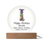 Happy Birthday Imelda v02 - Circle Acrylic Plaque