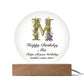 Happy Birthday Mia v02 - Circle Acrylic Plaque