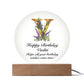 Happy Birthday Vashti v02 - Circle Acrylic Plaque