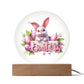 Happy Easter Bunny Sign 09 - Circle Acrylic Plaque