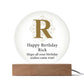 Happy Birthday Rick v01 - Circle Acrylic Plaque
