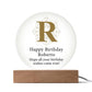 Happy Birthday Roberto v01 - Circle Acrylic Plaque