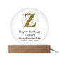 Happy Birthday Zachary v01 - Circle Acrylic Plaque