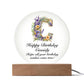 Happy Birthday Cassidy v02 - Circle Acrylic Plaque