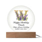Happy Birthday Wanda v02 - Circle Acrylic Plaque
