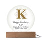 Happy Birthday Kip v01 - Circle Acrylic Plaque